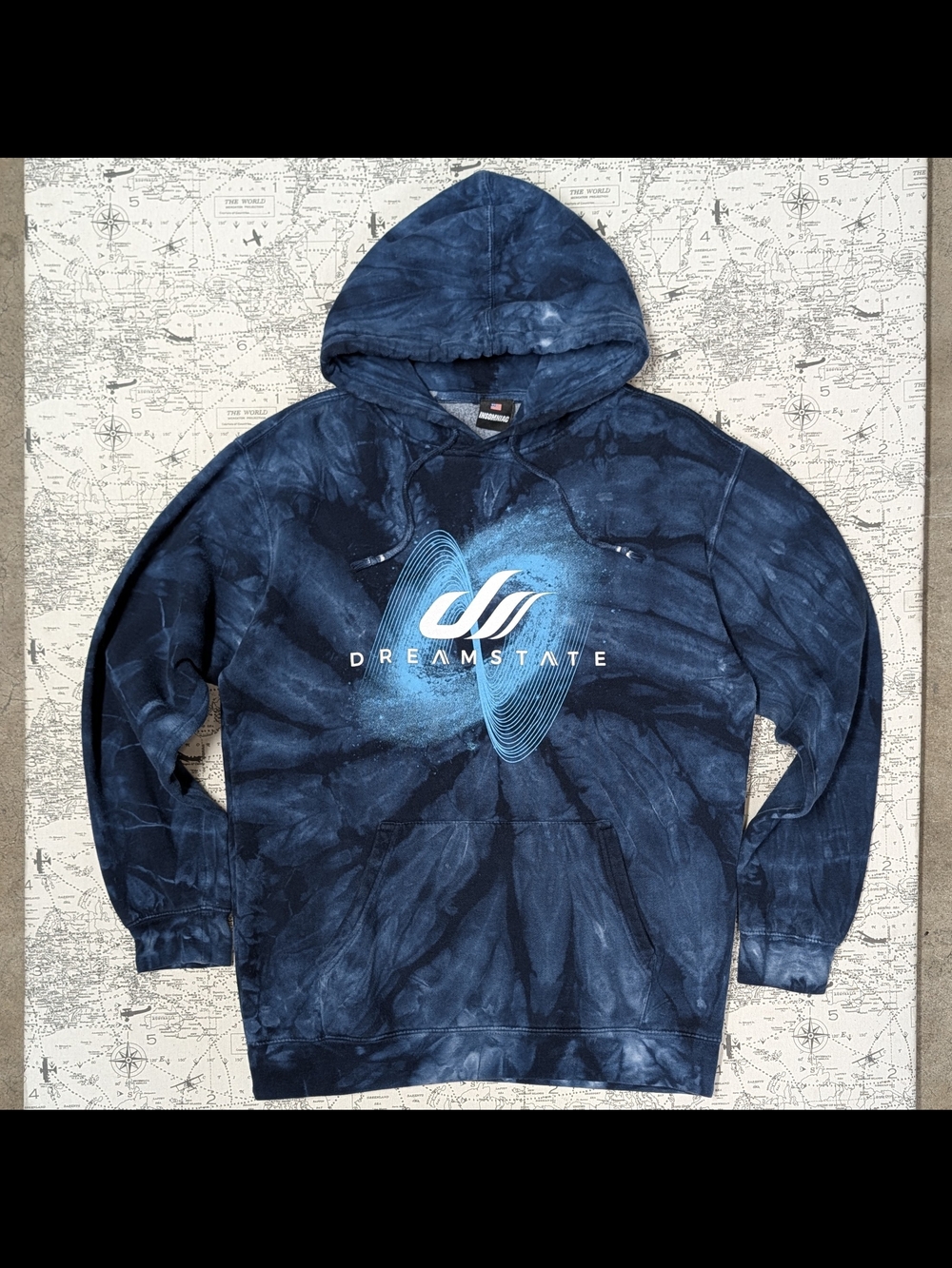 Insomniac Dreamstate Festival Blue Tie Dye Hoodie Unisex Size Medium